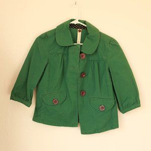 Green Fossil Crop Jacket 98% Cotton